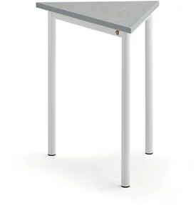 AJ Produkty Biurko SONITUS TRIANGEL, 700x600x720 mm, szare linoleum, biały - Meble do szkół i przedszkoli AJ Produkty Biurko SONITUS TRIANGEL, 700x600x720 mm, szare linoleum, biały - Meble do szkół i przedszkoli - miniaturka - grafika 1