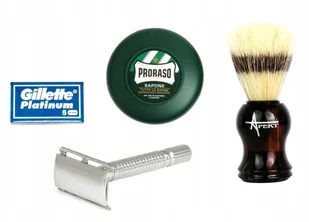 Tradycyjny Pędzel Do Golenia + Maszynka Do Golenia - Zestawy kosmetyków męskich - miniaturka - grafika 10
