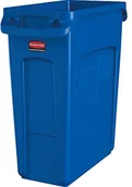 Pojemniki biurowe - Rubbermaid Commercial Products 1955959 Vented Slim Jim-jego tony, tworzywo sztuczne, 60 l, niebieski 1971257 - miniaturka - grafika 1