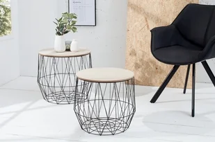 King Home Stolik CAPS SMALL czarny - z miejscem do przechowywania Caps_small_czarny - Ławy i stoliki kawowe - miniaturka - grafika 2