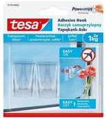 Wieszaki łazienkowe - Tesa Haczyki samoprzylepne Tesa 1kg/2szt. - przezroczyste 77735-00002-00 - miniaturka - grafika 1