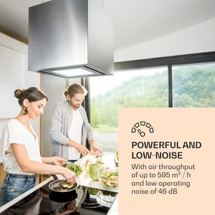 Klarstein Kronleuchter Smart CGCH3-Kronl-Sm-SS - Okapy kuchenne - miniaturka - grafika 2