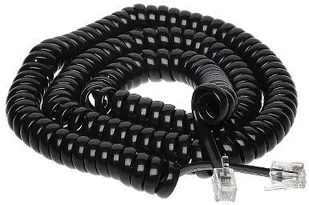 NoName Kabel telefoniczny skręcany 4m Czarny TEL0032A-4,2 - Kable miedziane - miniaturka - grafika 2