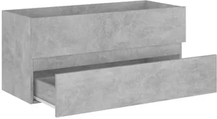 vidaXL Szafka pod umywalkę, szarość betonu, 100x38,5x45 cm, płyta vidaXL - Szafki łazienkowe - miniaturka - grafika 5