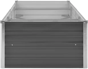 vidaXL Donica ogrodowa z galwanizowanej stali, 240 x 80 x 45 cm, szara - Donice - miniaturka - grafika 5