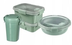 Curver Zestaw 4 pojemników ECO LINE zielony - Pojemniki kuchenne - miniaturka - grafika 3