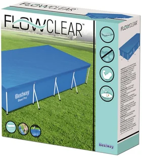 Bestway Pokrywa na basen Flowclear, 400 x 211 cm vidaXL - Akcesoria do basenów - miniaturka - grafika 5