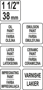 Yato Pędzel angielski płaski M 1,5" Yato YT-54501 - Pędzle - miniaturka - grafika 3