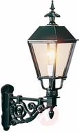 Lampy ogrodowe - K. S. Verlichting B. V. Stylowa zewnętrzna lampa ścienna Egmond, czarna - miniaturka - grafika 1