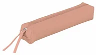 Pojemniki biurowe - Clairefontaine Clairefontaine kolorowy skórzany wąski piórnik - koralowy różowy 410157C - miniaturka - grafika 1