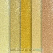 Pudła i kartony archiwizacyjne - Galeria Papieru KARTON BROKATOWY MIX KOLORÓW 02 ODCIENIE ZŁOTA A4 210g/m2 opakowanie 5 sztuk - miniaturka - grafika 1