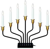 Oświetlenie świąteczne - Markslojd 703578 - Świąteczny świecznik BROSA 7xE10/3W/230/34V czarny - miniaturka - grafika 1