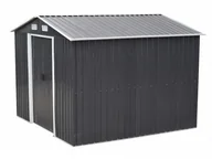 Altany ogrodowe - Vente-Unique Wiata ogrodowa ze stali galwanizowanej w kolorze szarym MANSO - 7m - miniaturka - grafika 1