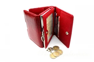 Jennifer Jones Portfel Damski Skórzany 12 cm Klamra I Klapka Skóra Naturalna Lakierowany - Portfele Jennifer Jones Portfel Damski Skórzany 12 cm Klamra I Klapka Skóra Naturalna Lakierowany - Portfele - miniaturka - grafika 4