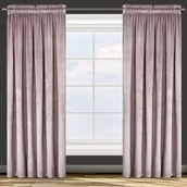 Zasłony - Eurofirany Zasłona welwetowa Rosa na taśmie 140x300 Pudrowa ex-z-rosa-pudr-140x300-t - miniaturka - grafika 1