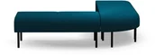 Inne meble biurowe - AJ Produkty Ławka narożna VARIETY, na zewnątrz, tkanina Blues CSII, petrol - miniaturka - grafika 1