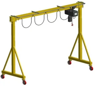 Vidaxl 339 33974596 bramowa skręcana miproCrane DELTA 300 z wciągnikiem łańcuchowym elektrycznym z wózkiem pchanym udźwig 500 kg wysięg 3000 mm wysokość podnoszenia 1700 mm) 74596-uniw - Wciągarki - miniaturka - grafika 3