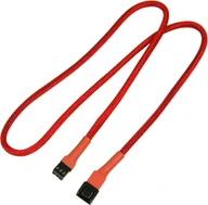 Kable komputerowe i do monitorów - Nanoxia Kabel zasilający 3-Pin Molex przedłużacz 60 cm red - 900300001 - miniaturka - grafika 1