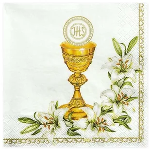 Party Deco Serwetki 3 warst. 33x33 kolor kielich komunia, 20 szt SP33-7 - Dekoracje i nakrycia stołu na imprezę - miniaturka - grafika 2