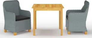vidaXL 3-częściowy zestaw mebli ogrodowych, jasnoszary 3067755 - Meble ogrodowe - miniaturka - grafika 2