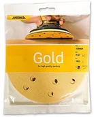Materiały ścierne - Mirka MIRKA 23611 °F1012 złoty Grip 15 L 120, 10/utrata, 150 MM 23611F1012 - miniaturka - grafika 1
