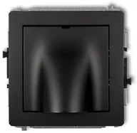 Kostki, złączki, wtyczki - Karlik Przyłącze kablowe DECO Czarny 12DWPK - miniaturka - grafika 1