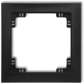 Klawisze i ramki - Karlik Deco Soft czarny mat ramka 1-krotna 12DRSO-1 12DRSO-1 - miniaturka - grafika 1