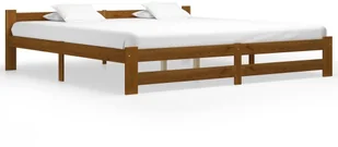 vidaXL Lumarko Rama łóżka, miodowy brąz, lite drewno sosnowe, 200 x 200 cm 322011 - Łóżka - miniaturka - grafika 2