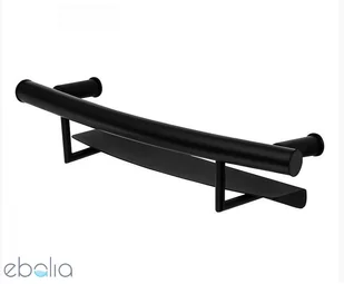 Deante VITAL UCHWYT CZARNY PRZYŚCIENNY Z PÓŁKĄ - Akcesoria do armatury i ceramiki - miniaturka - grafika 2