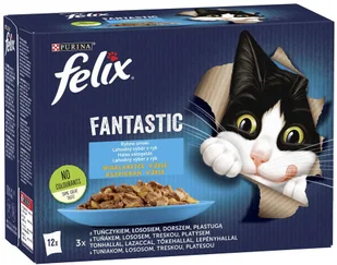 Purina Felix Fantastic Rybne Smaki Mokra Karma (galaretka) 12x85g - Mokra karma dla kotów - miniaturka - grafika 2