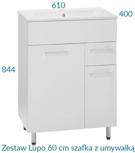 Astor Zestaw Lupo 60 cm szafka z umywalką AM-LUU-601-27 - OFICJALNY PARTNER PRODUCENTA AM-LUU-601-27 - Szafki łazienkowe - miniaturka - grafika 2