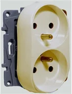 Gniazdka elektryczne - Legrand Niloe Gniazdo podwójne do ramek wielokrotnych 2x2P+Z krem 764642 764642 - miniaturka - grafika 1
