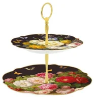 Tace i patery - Nuova Cer Easy life r2s DWUPIĘTROWA PATERA DO CIAST I OWOCÓW - Victorian Garden (1059 VICT) 1059 VICT - miniaturka - grafika 1