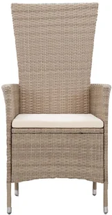 vidaXL 9 częściowy zestaw mebli ogrodowych z poduszkami rattan PE beżowy 46048 46048 - Meble ogrodowe - miniaturka - grafika 6