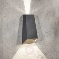 Lampy ogrodowe - Lampenwelt com Kinkiet zewnętrzny LED Dagur, ciemnoszary - miniaturka - grafika 1