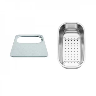 Blanco Zestaw akcesoriów [DANA] deska z tworzywa 218796 + odsączarka stalowa - Suszarki do naczyń - miniaturka - grafika 2