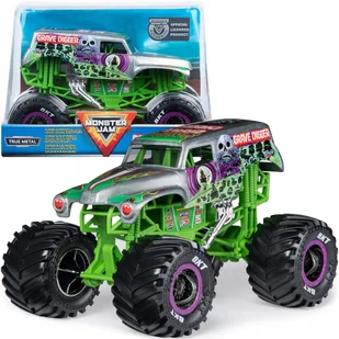 Monster Jam Grave Digger Metalowy Pojazd 1:24 - Samochody i pojazdy dla dzieci - miniaturka - grafika 2