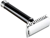 Maszynki do golenia i wkłady - M MÜHLE maszynka do golenia uchwyt metalowy chromowany/żywica szlachetna Czarny - miniaturka - grafika 1