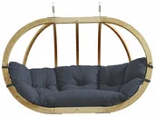 Hamaki - Amazonas Fotel hamakowy dwuosobowy Globo Royal Chair Weatherproof, szaro-czarny - miniaturka - grafika 1