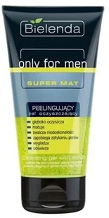 Bielenda Only For Men Super Mat peelingujący żel oczyszczający 150ml 46379-uniw - Żele do mycia twarzy Bielenda Only For Men Super Mat peelingujący żel oczyszczający 150ml 46379-uniw - Żele do mycia twarzy - miniaturka - grafika 1