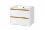 Szafki łazienkowe - Excellent. Excellent TUTO szafka w zestawie z umywalką biały/dąb 800x500 prod Excellent MLEX.0103.800.WHBL CEEX.3617.800.WH - miniaturka - grafika 1