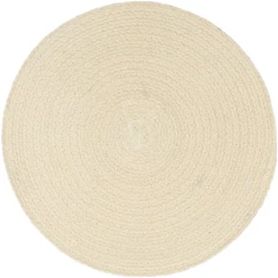 vidaXL Maty na stół, 4 szt., gładkie, naturalne, 38 cm, okrągłe - Obrusy i serwetki - miniaturka - grafika 2