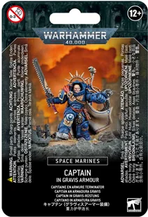 Games Workshop Space Marines Captain In Gravis Armour (99070101077) 48-70 - Akcesoria do gier planszowych - miniaturka - grafika 2