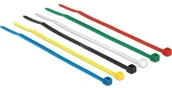 Kanały kablowe - Delock 18627 opaska kablowa Nylon Czarny, Niebieski, Zielony, Czerwony, Przezroczysty, Żółty 100 szt. - miniaturka - grafika 1