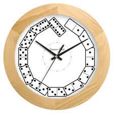 Atrix Zegar drewniany solid Domino ATW300KK - Zegary Atrix Zegar drewniany solid Domino ATW300KK - Zegary - miniaturka - grafika 1