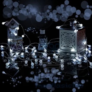 VOLTRONIC Oświetlenie imprezowe 200 LED 20 m zimne białe na baterie - Oświetlenie świąteczne - miniaturka - grafika 3