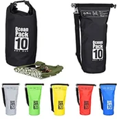 Kajaki - Relaxdays Ocean Pack 10 L, odporną na wodę Dry Bag, ultralekki worek do suchych f. kajak, żeglarstwo, jazda na nartach, rożne. Kolory, czarny, 10l 10022783_46 - miniaturka - grafika 1