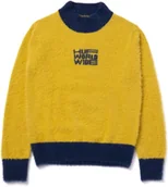Swetry damskie - HUF sweter damski HUF DISORDER JACQUARD KNIT Gold - miniaturka - grafika 1