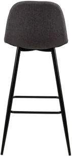 Actona Stołek barowy Wilma szary ciemny / czarny - Taborety i hokery - miniaturka - grafika 2