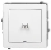 Wyłączniki światła i elektryczne - Karlik Łącznik pojedynczy DECO biały DWPUS-1 - miniaturka - grafika 1